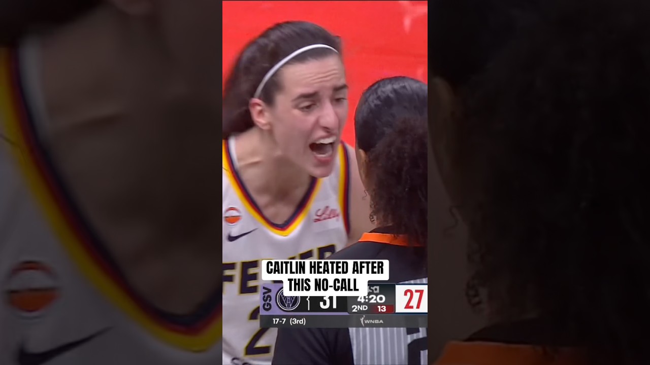 Caitlin Clark issued a warning after the no-call on this play.