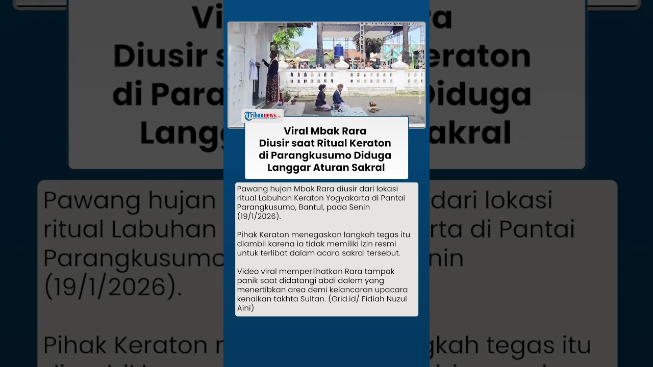 Viral Mbak Rara Diusir Saat Ritual Keraton di Parangkusumo, Diduga Langgar Aturan Sakral