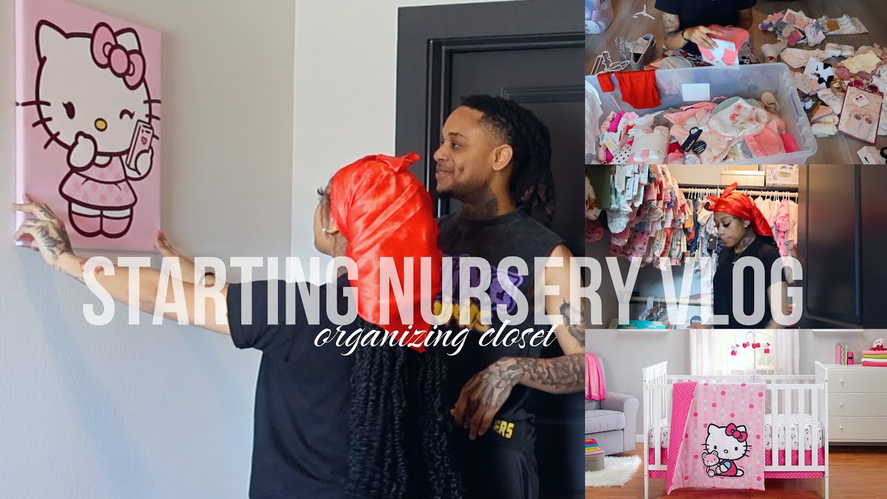 organizing our newborns closet *starting on baby girl nursery + temu haul*