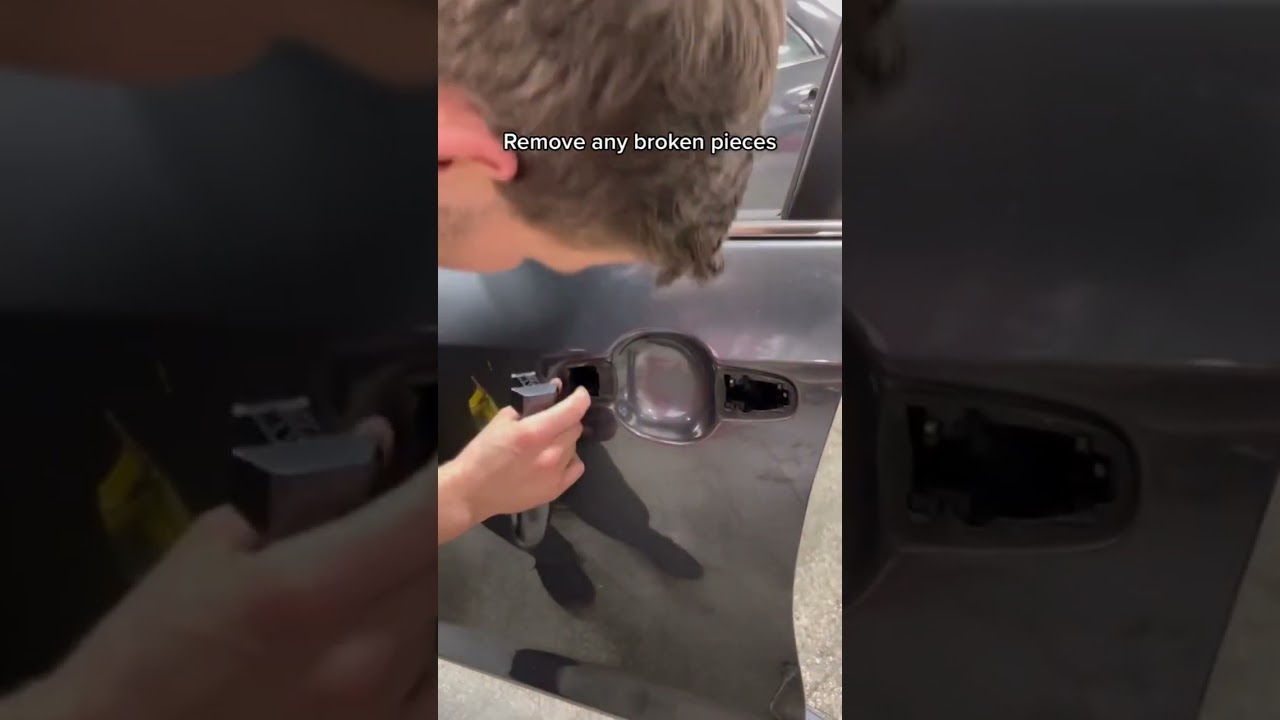 How to replace a door handle on a Toyota.