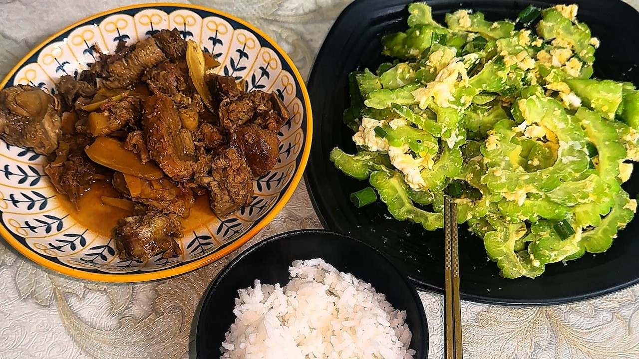 Family Home Meal | Braised Wild Duck & Bitter Melon Stir-Fried with Eggs #SlowMeals
