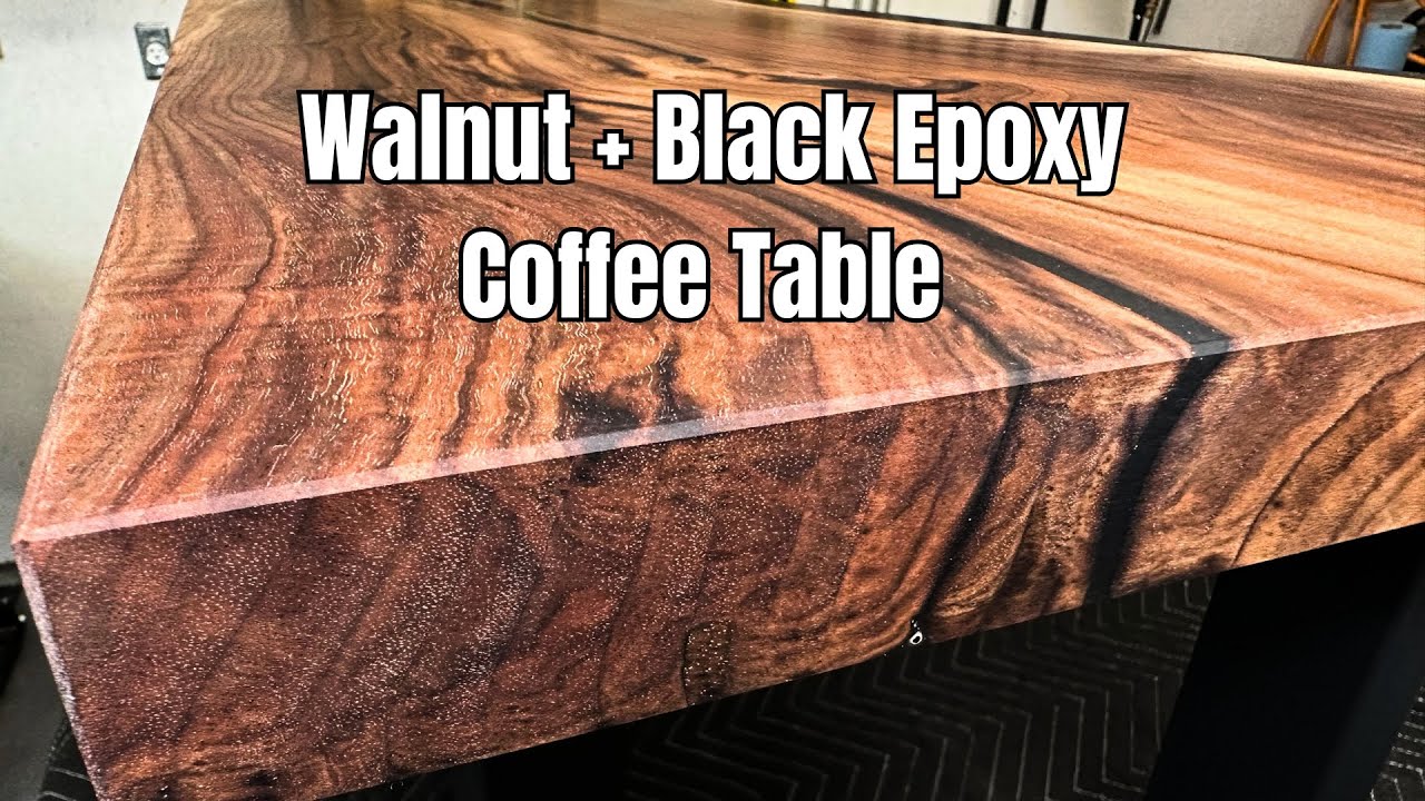 Making a Stunning WALNUT and BLACK EPOXY Coffee Table: My best piece yet.