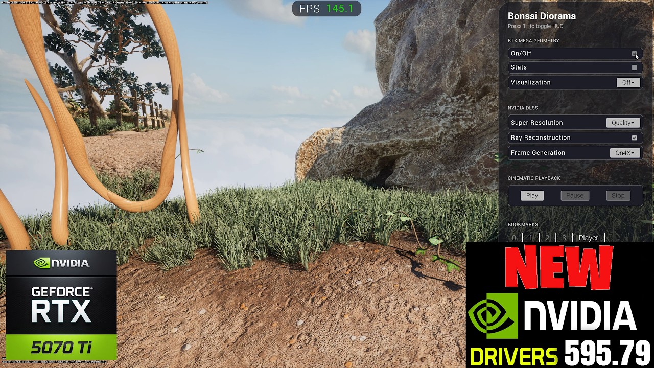 New NVIDIA 595.79 Drivers - RTX Mega Geometry ON/OFF | Ray Reconstruction On/OFF | RTX 5070 Ti