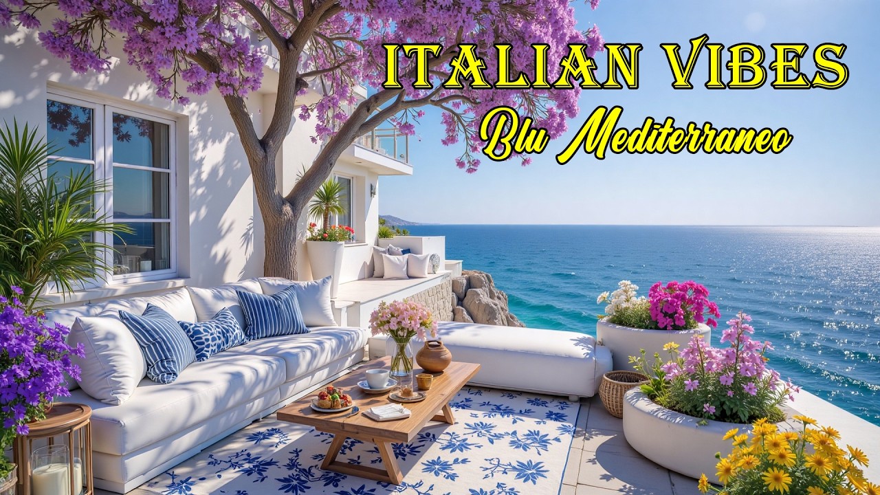 The Best 🇮🇹 Italian Music🎶 Italian Vibes 🎶 1+ Hour Scenic Amalfi Coast & Lake Como Relaxation 4K