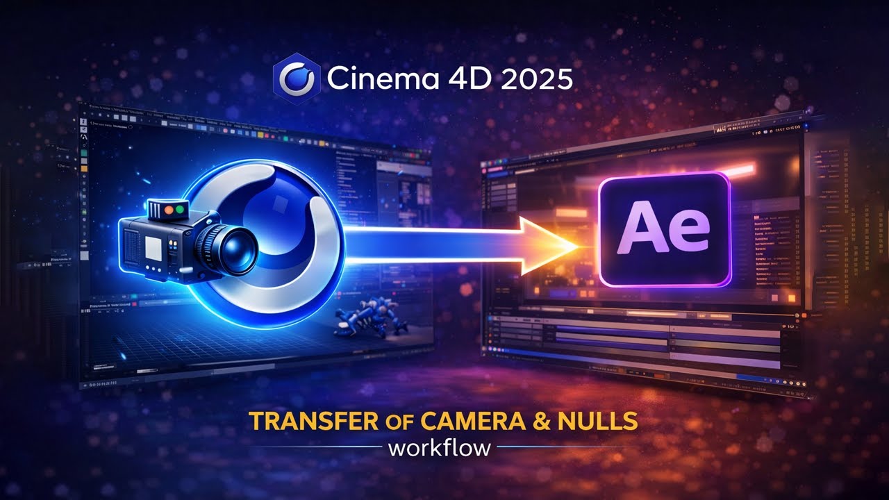 перенос null и камеры из Cinema 4d в After effects