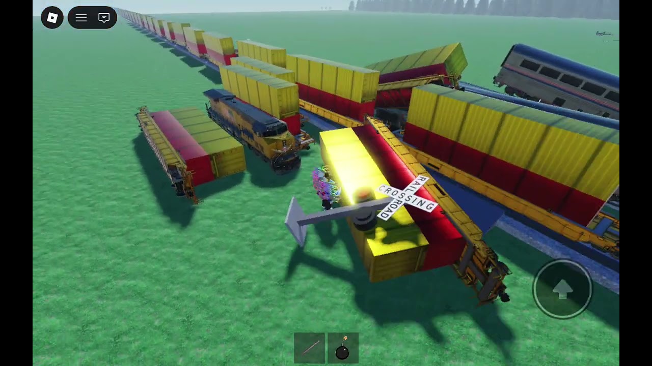 Bermain train crash simulator 