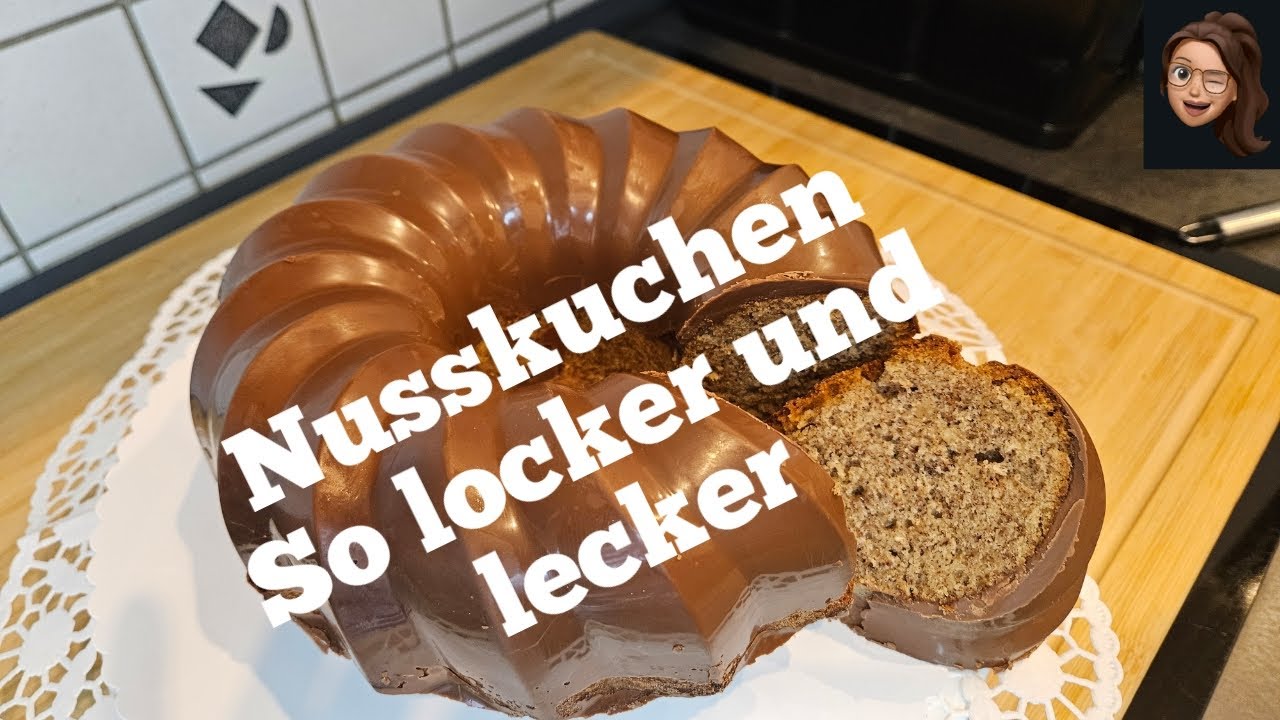 Mega leckerer Nusskuchen - fluffig, locker und einfach zu backen -  glatte Glasur - Nut Cake -