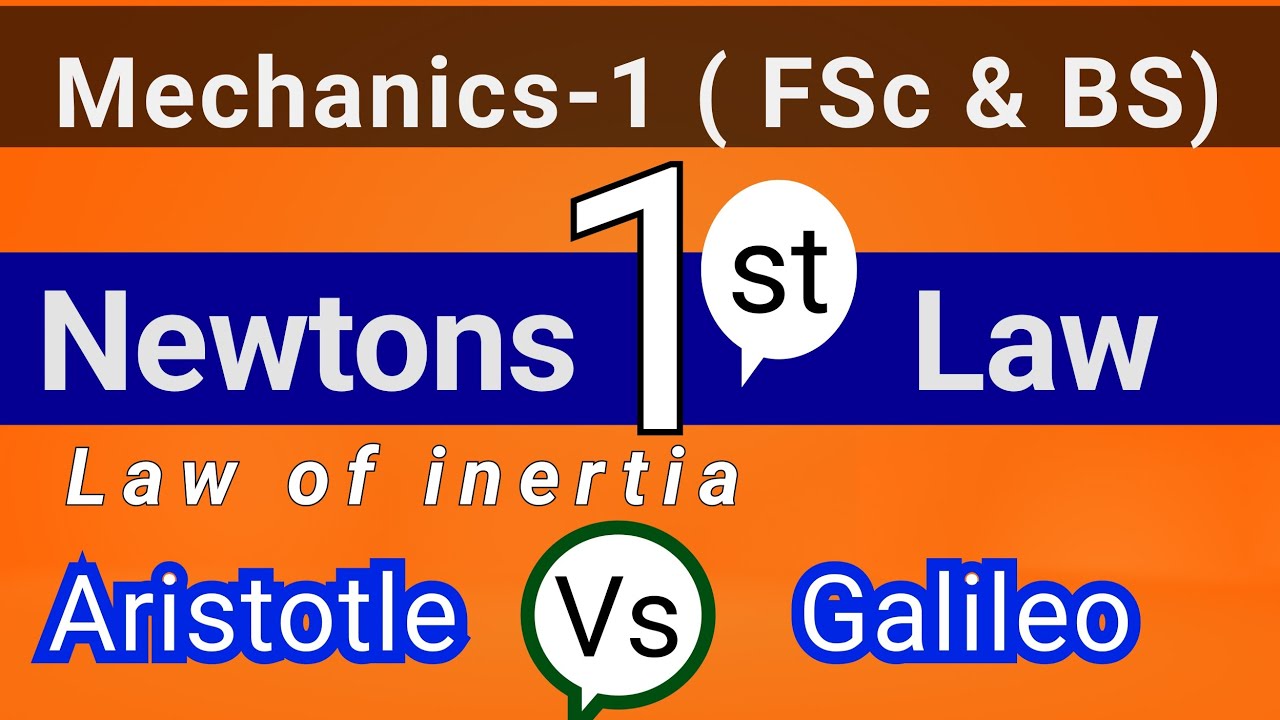 Newtons 1st Law | Aristotle Concept | Natural State | Galileo Gallilei Concept| FSc & BS Physics|