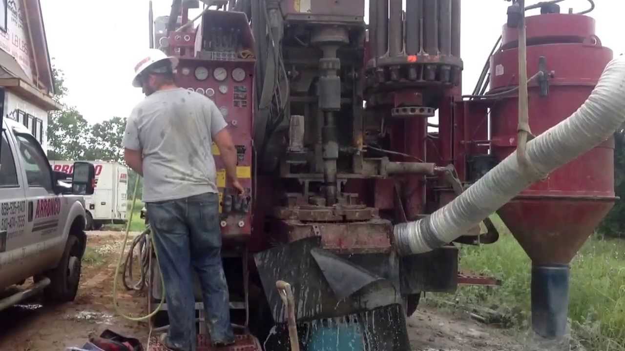 Drillbillys schramm rotadrill 450 geothermal well drilling for ARRONCO