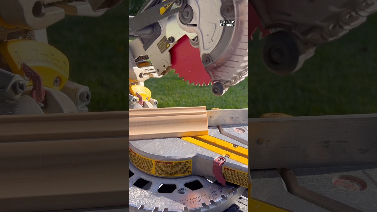 Cutting crown nested and laying flat 👉 Gpr3Carpentry🔨 #viral #tips #carpentry #tools #viralvideos