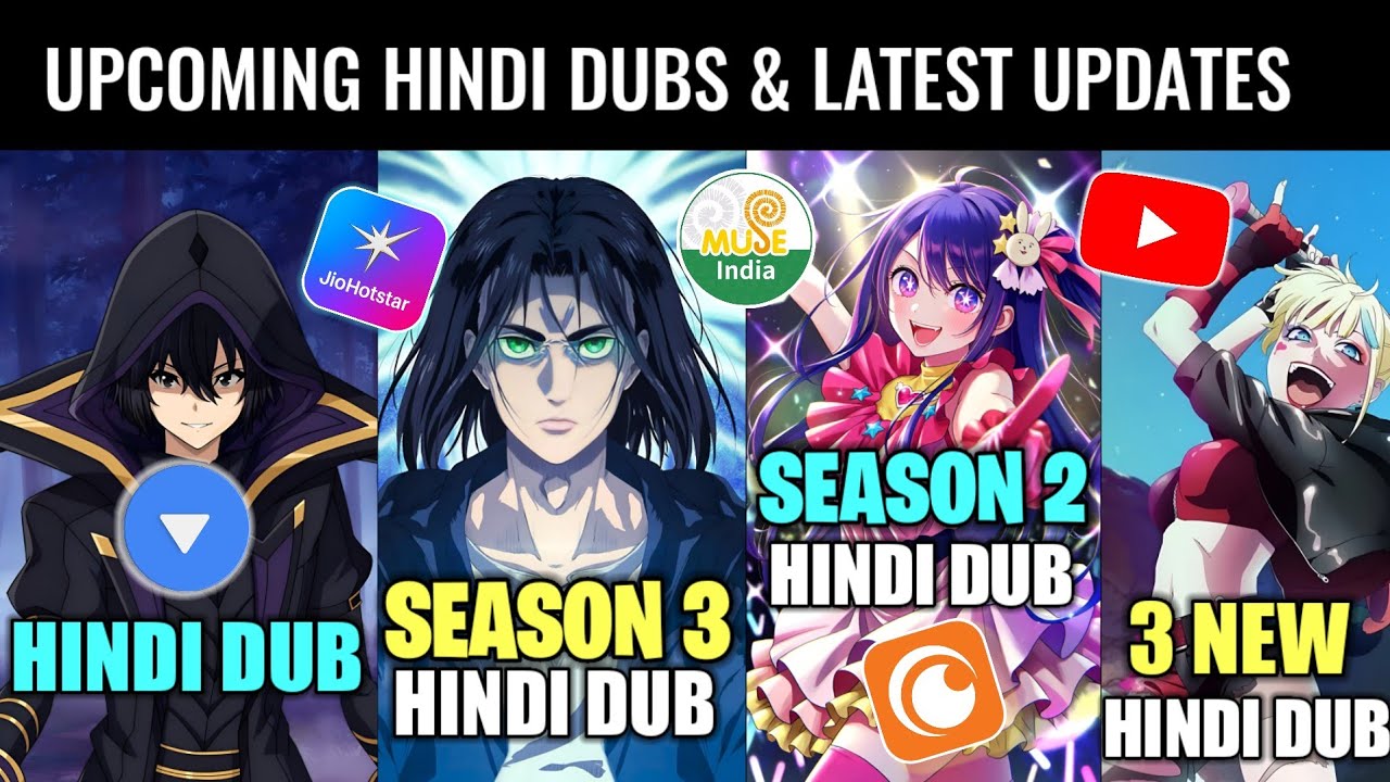 Attack On Titan Season 3 Hindi Dub Release Date! Upcoming Hindi Dubs On Muse India & Ani One! 