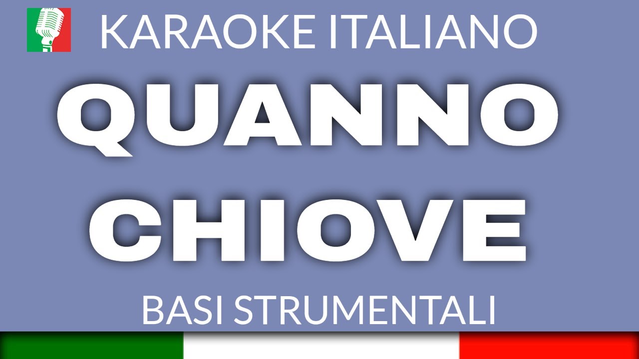 PINO DANIELE - QUANNO CHIOVE - KARAOKE (STRUMENTI REALI) [base karaoke italiano]🎤