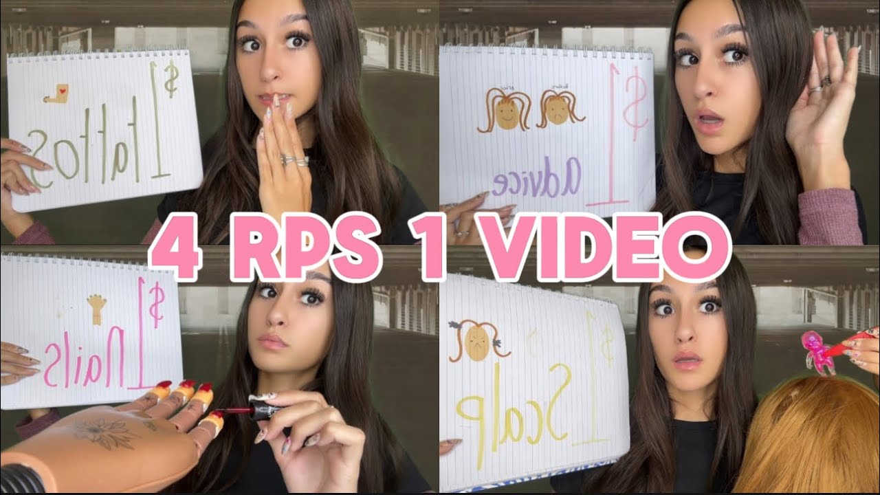 ASMR 4 RPS 1 VID *$1 nails,tattoos,advice,and scalp* 😳
