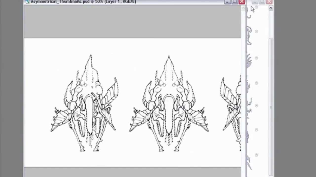 Photoshop thumbnails  - part 1 - asymmetry