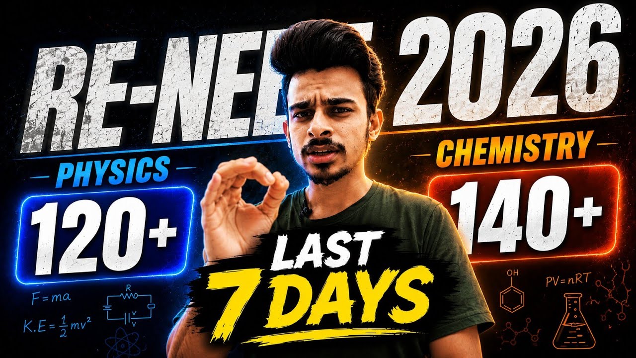 RE-NEET 2026 : PHYSICS 120+ + CHEMISTRY 140+ 🔥💯 | Last 7 Days Strategy