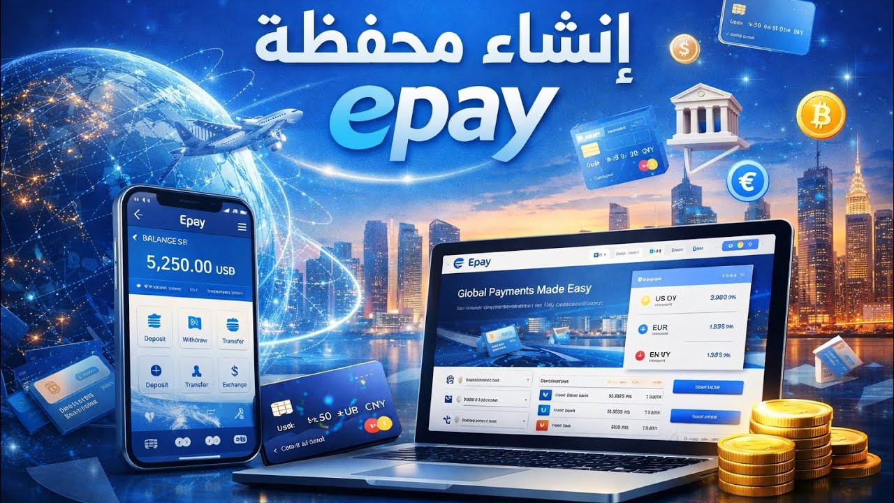 طريقة إنشاء محفظة ePay لسحب الأرباح والرواتب من التطبيقات | شرح كامل للمبتدئين