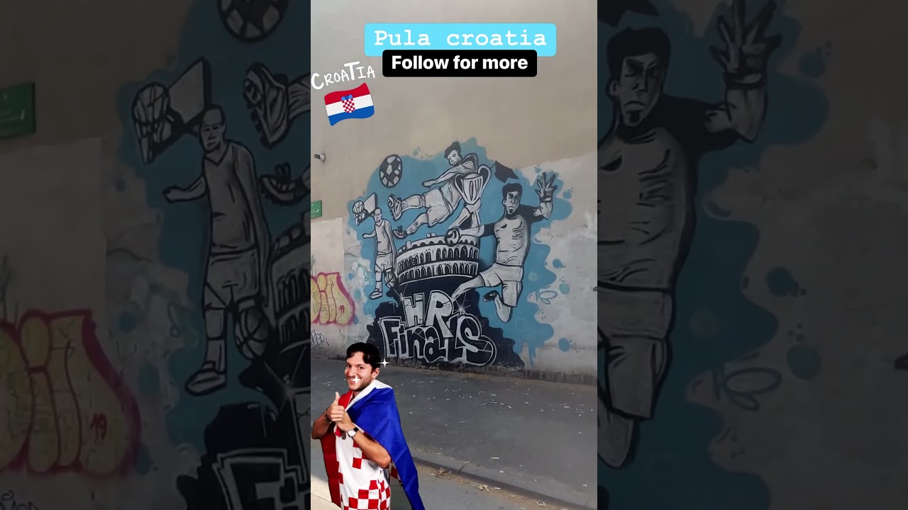 #croatia #pula #travel #soccer #history #art #murals #shorts