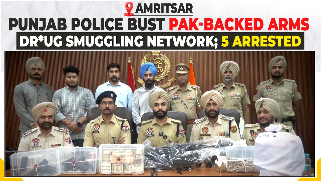 Punjab Police bust Pak-backed arms, drug smuggling network; 5 arrested