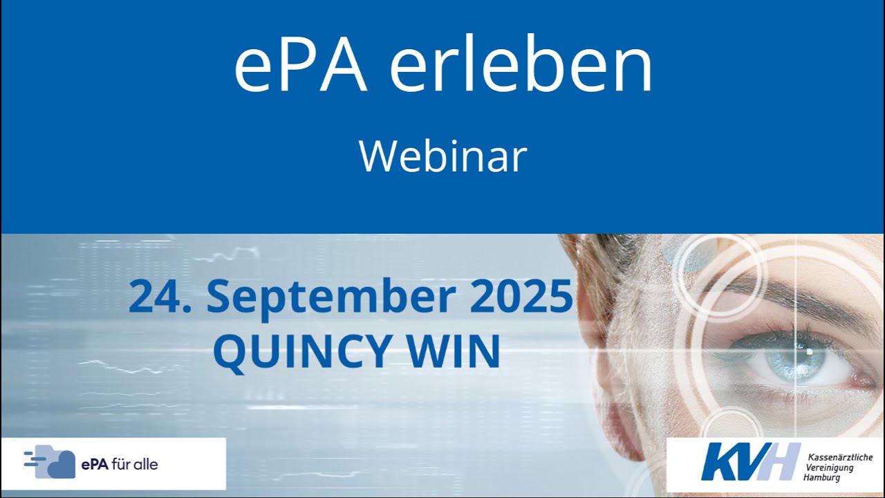 Online-Webinar zur elektronischen Patientenakte (ePA) mit „Quincy Win“ vom 24.09.2025
