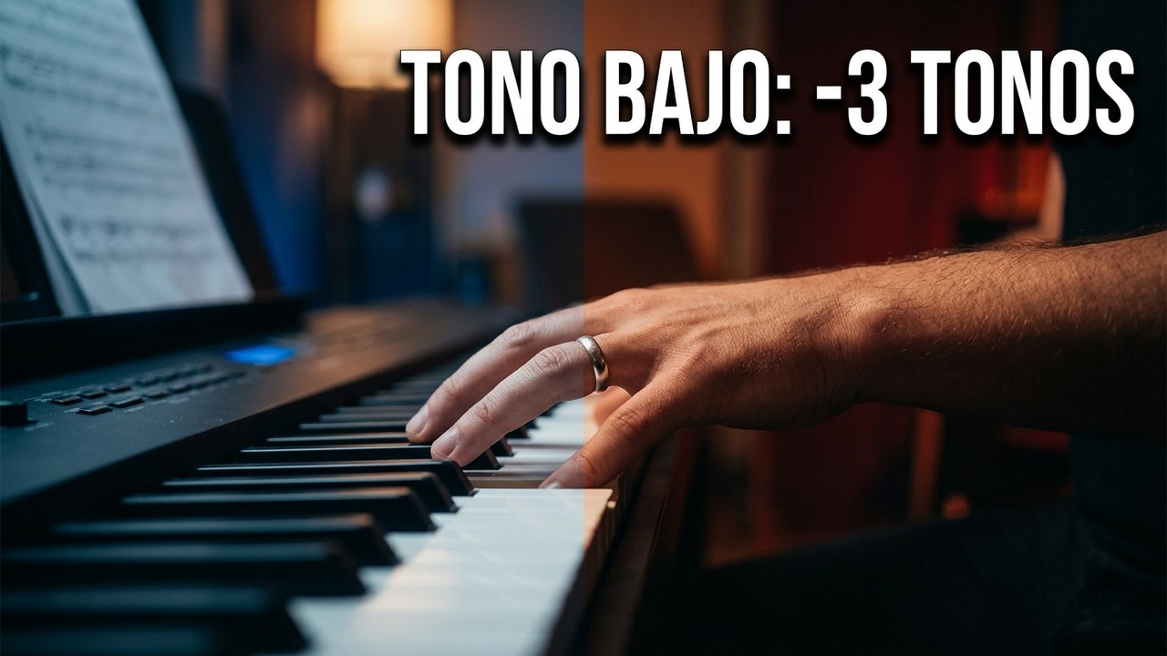 Otras vidas (tono bajo -3tonos) Carlos Rivera - Karaoke con piano