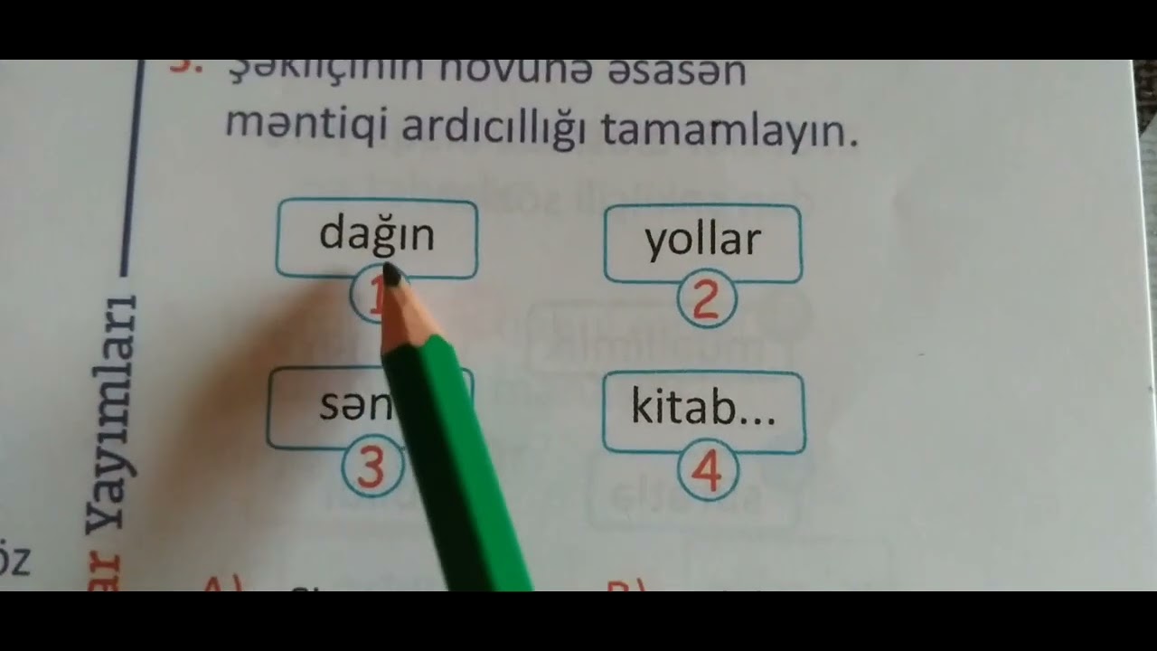 3-cü sinif test nömrə-18 səh.37-38 Azərbaycan dili fənni.Çinar yayımları Yarpaq testi