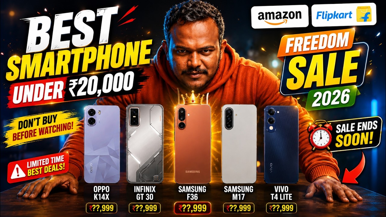 Top 6+ Best Smartphones Under ₹20k | Amazon & Flipkart Freedom Sale