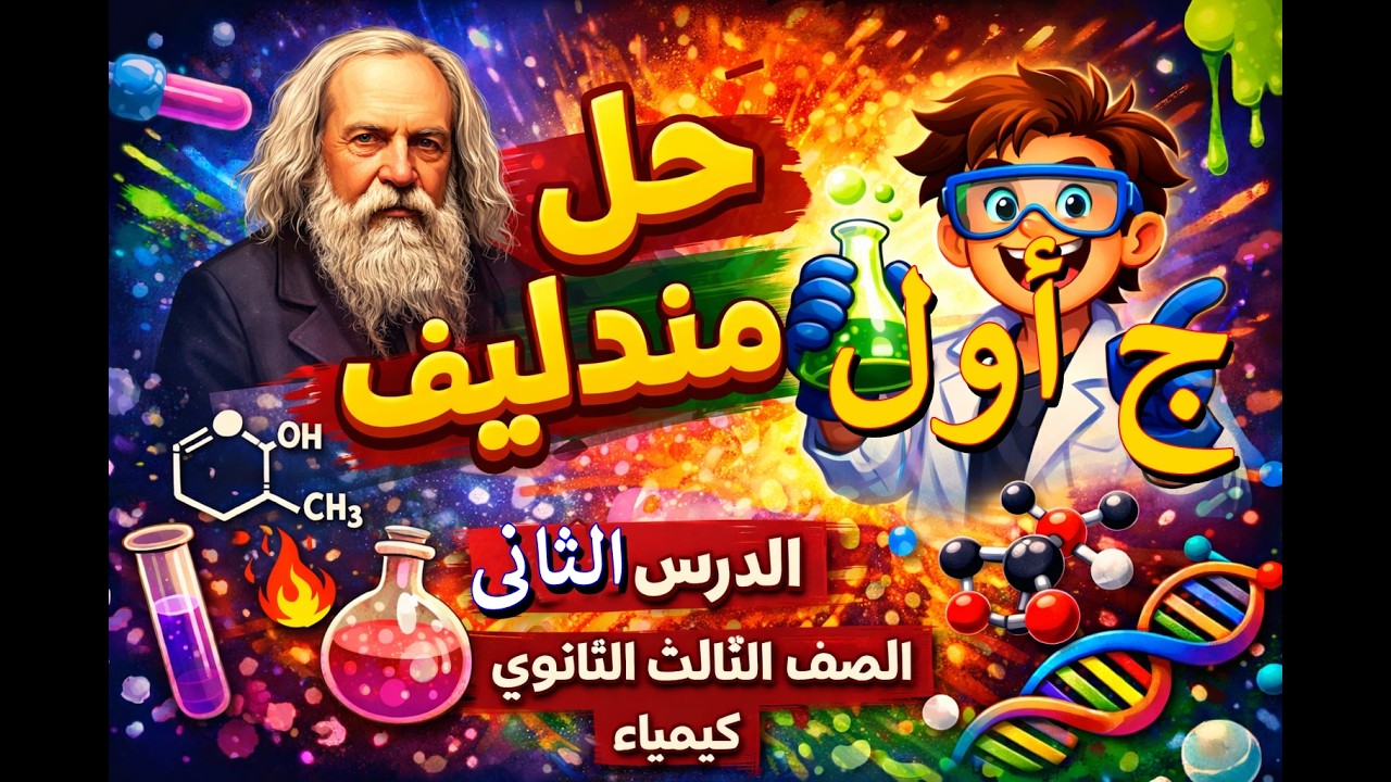 حل مندليف | الدرس الثانى الجزء الأول  | عضوية | الصف الثالث الثانوى 2026| كيمياء