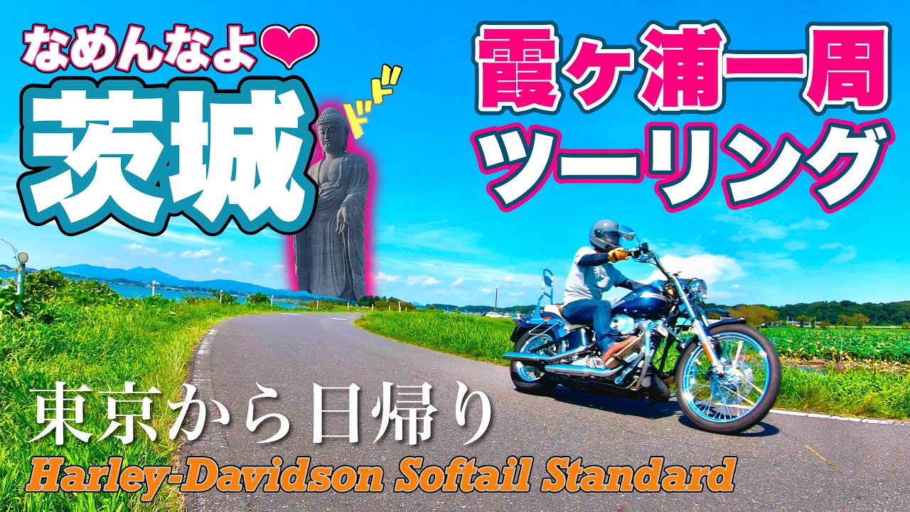 【ハーレーダビッドソン】［茨城］霞ヶ浦一周ツーリング｜佐原の街並み 牛久大仏【モトブログ】Harley Davidson 2003 Softail Standard FXST