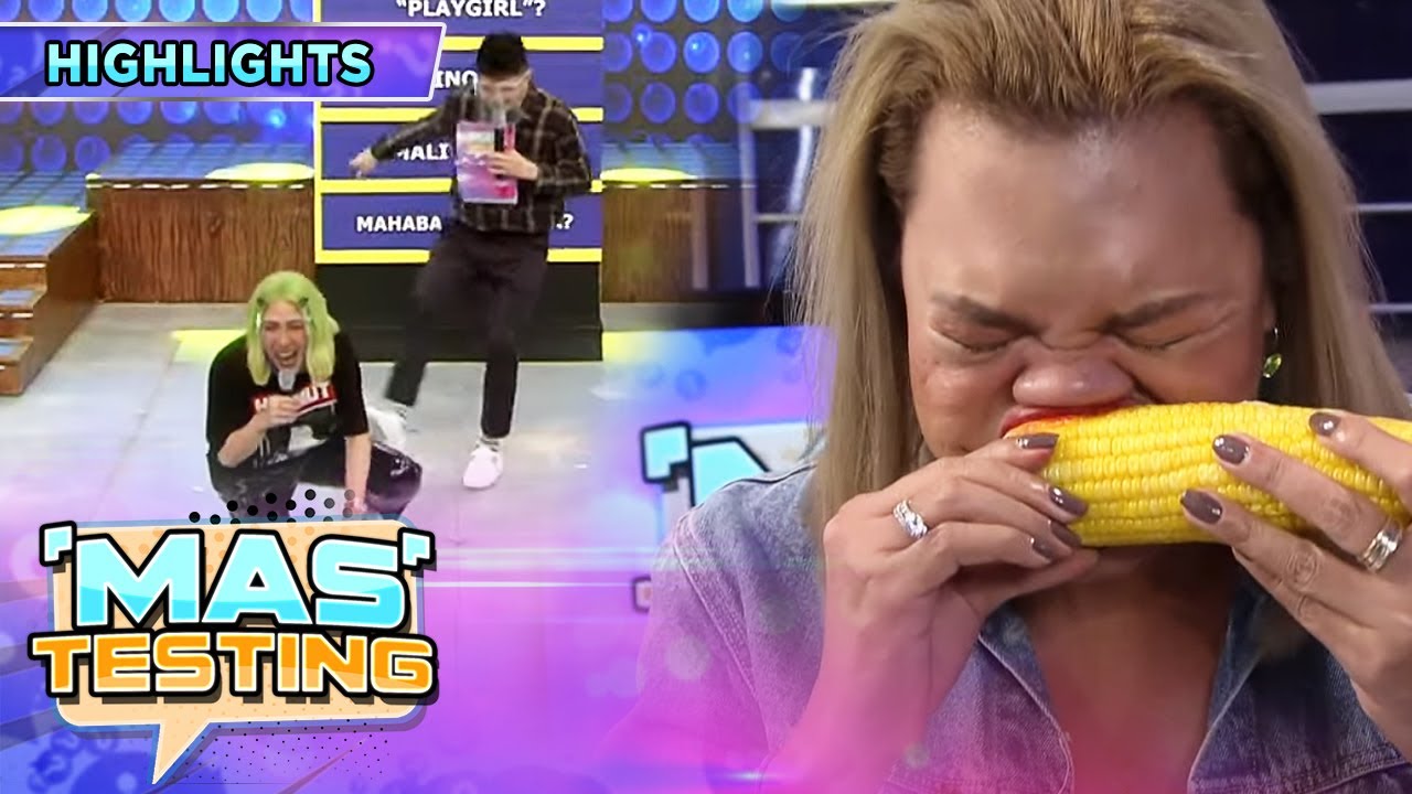 Vice Ganda can't stop laughing at Juliana eating corn | It's Showtime Mas Testing