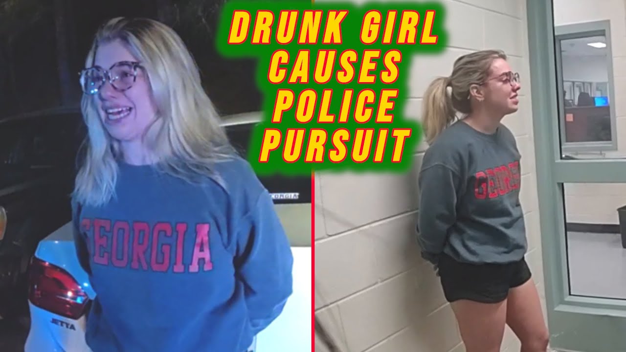 Drunk Girl Causes a Police Pursuit Before DUI Arrest