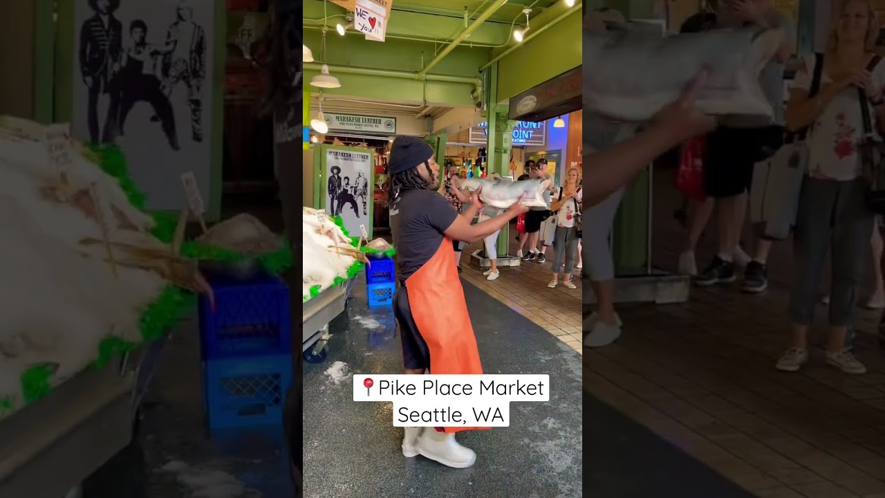 Famous Fish Throwing at Pike Place Market | Seattle, Washington