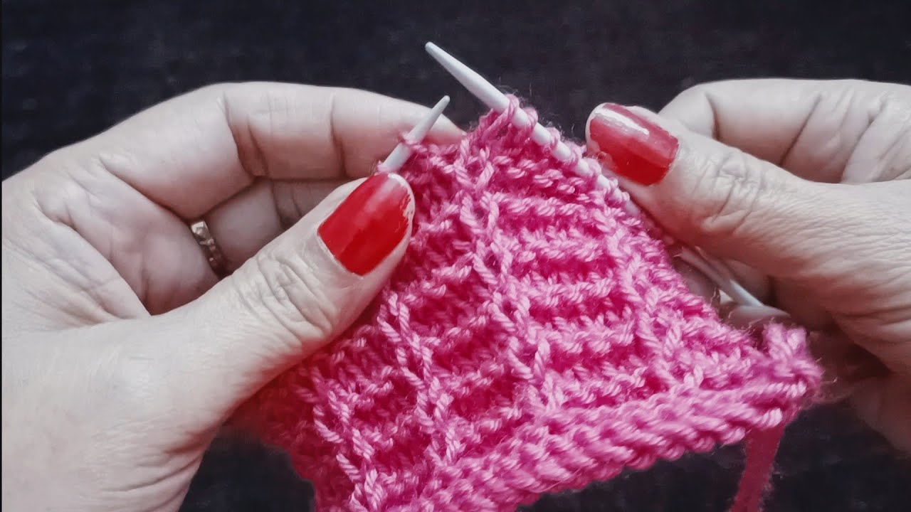 चार सलाई का आसान डिज़ाइन /Knitting pattern 🧶#knitting #sweater #magicalloops #youtube 