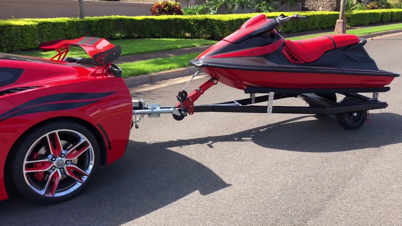 C7 Corvette Stingray towing JetSki
