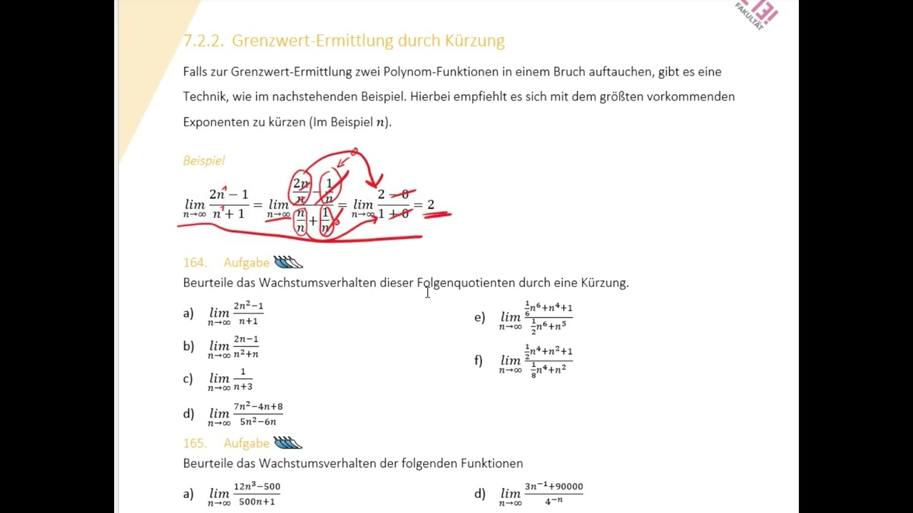 Grenzwert durch Kürzen ermitteln