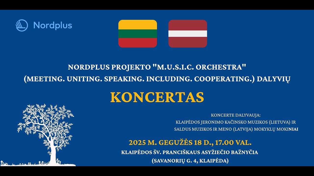 Nordplus Junior project „M.U.S.I.C. Orchestra“ concert 18.05.2025