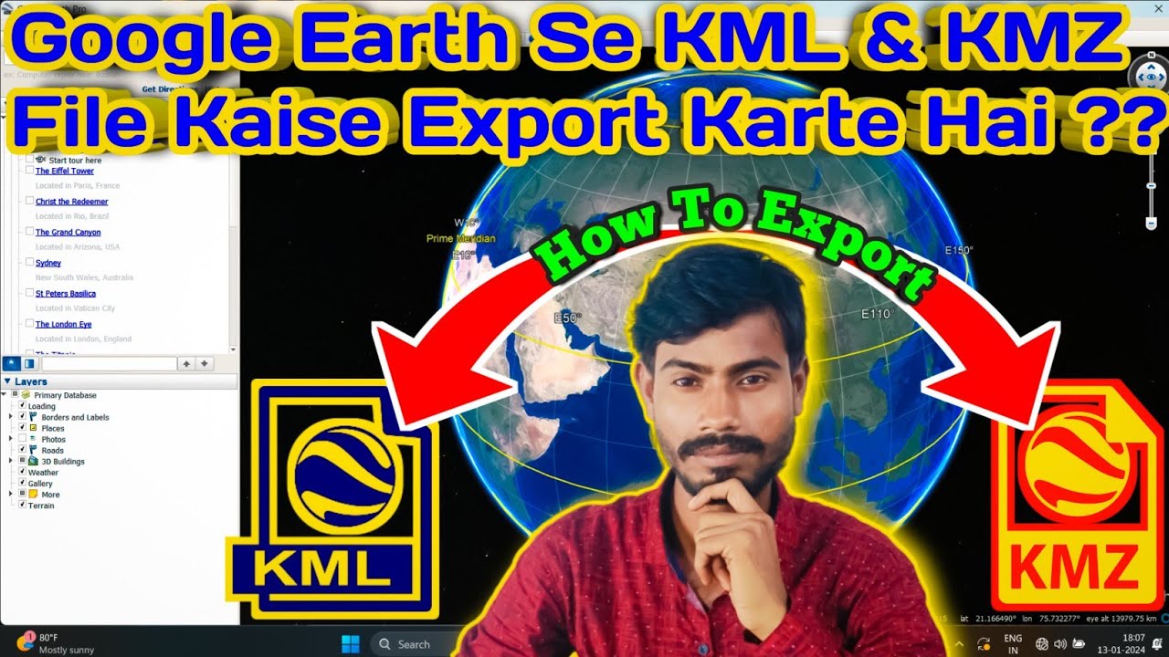 How to Make Kmz and Kml file on Google Earth | KML & KMZ File Kaise Export Karte Hai Google Earth Se