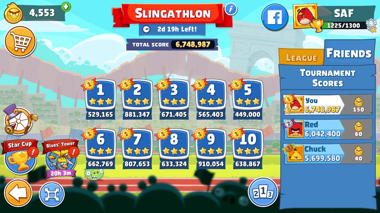 Angry Birds Friends. Slingathlon. All levels 3 stars. Passage from Sergey Fetisov