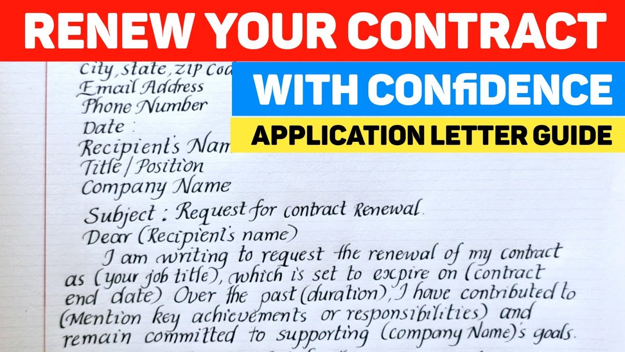 Application Letter for Contract Renewal to Company || Employee Contract Renewal Application