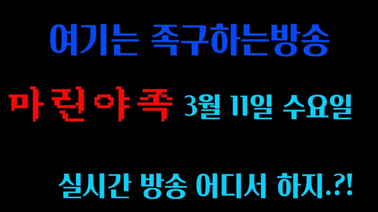 마린족구사랑 3월 11일 라이브 스트리밍 중