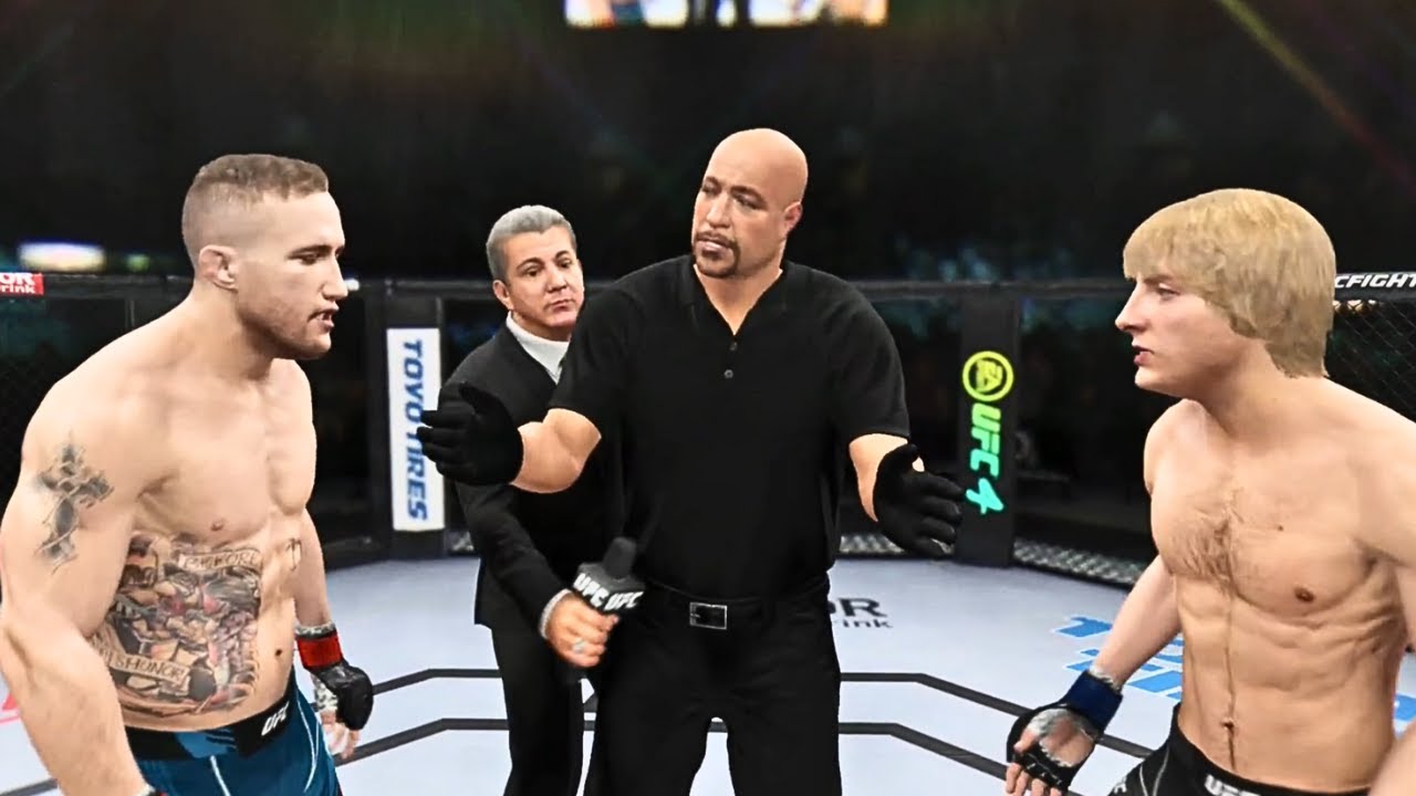 Justin Gaethje vs Paddy Pimblett FULL FIGHT | UFC 4 AI Simulation Gameplay (CPU vs CPU)
