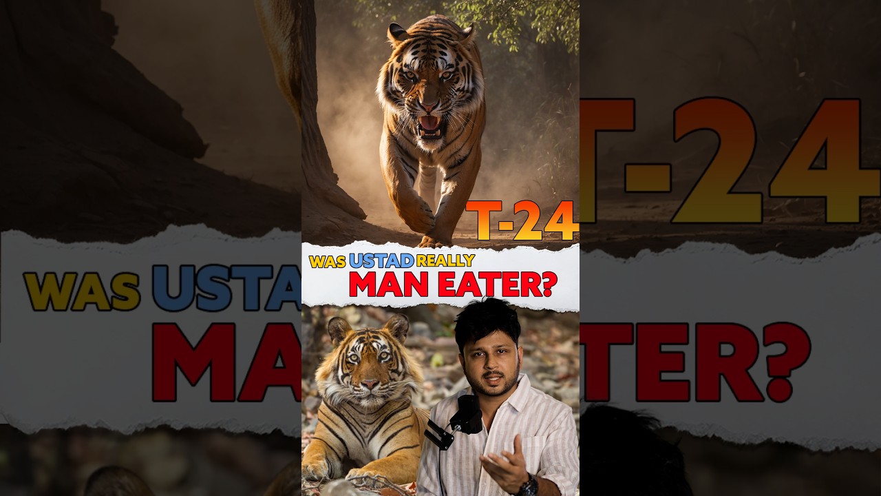 🙄Really a Man-eater Tiger?🐅🤔 | T-24 Tiger,Ustad Ranthambore's King