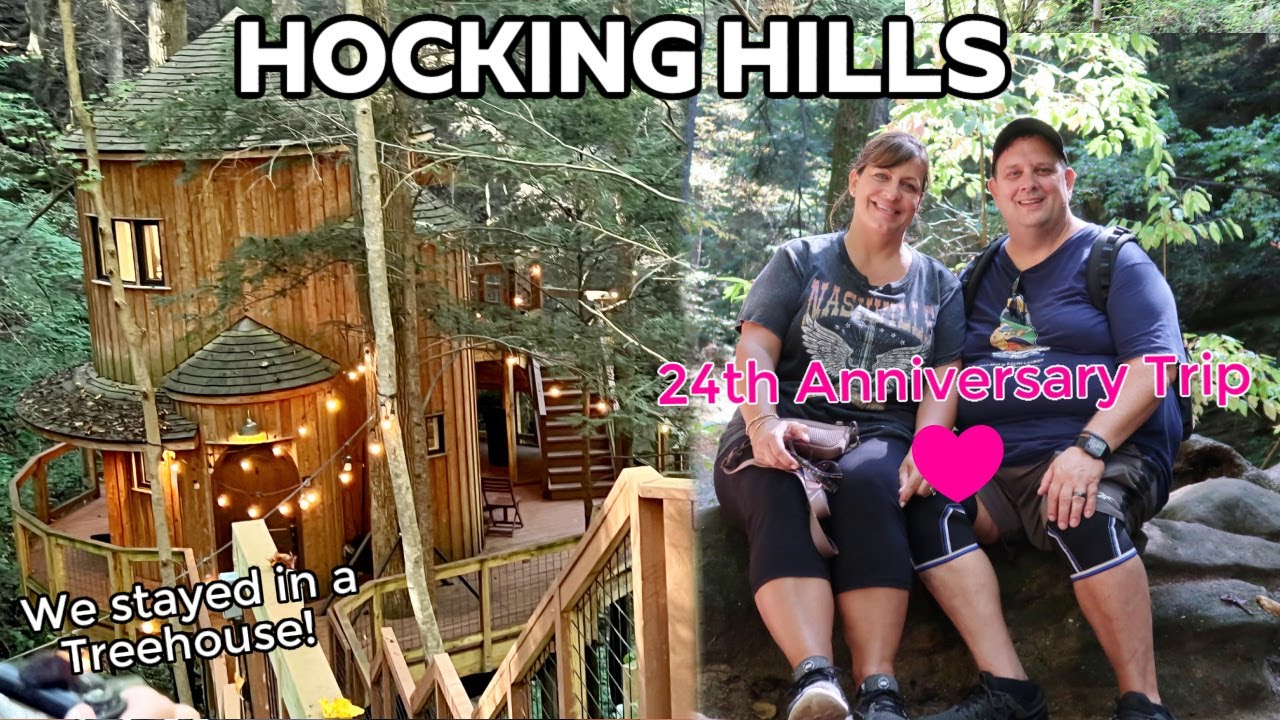 We Stayed in a TREEHOUSE! Hocking Hills ANNIVERSARY TRIP!