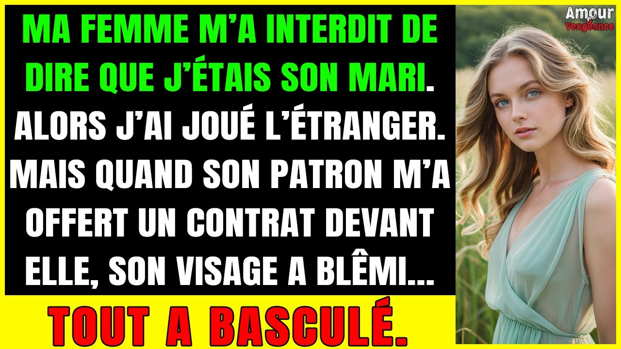 « Ne dis pas que tu es mon mari » — ma femme l’a exigé avant sa soirée… je l’ai prise au mot…