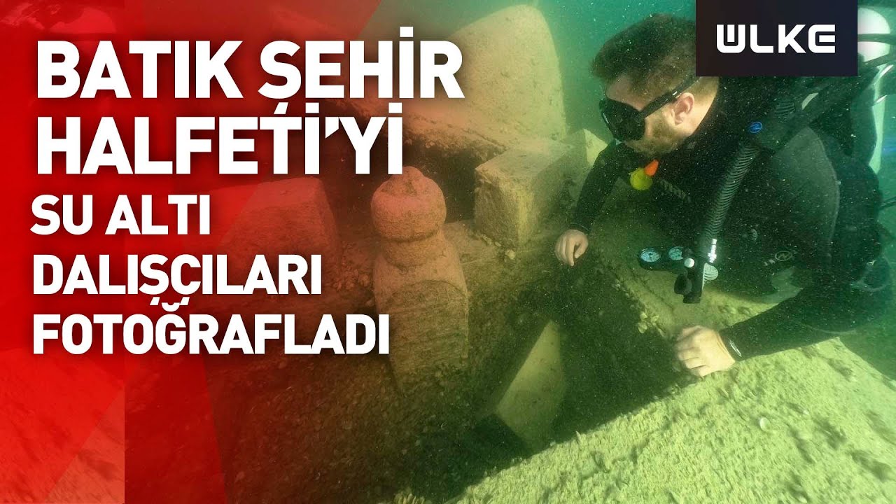 Su altı dalışçıları Halfeti’de batık şehri fotoğrafladı