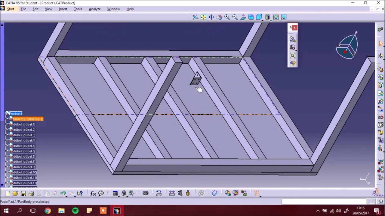 Table Construction on CATIA V5