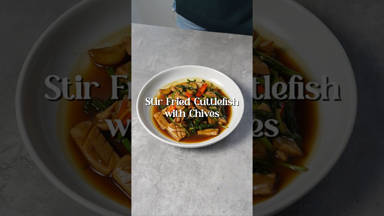 Stir Fried Cuttlefish with Chives #asianfood #easyrecipe
