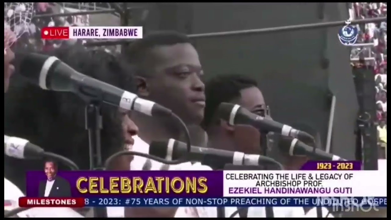 @gloriamusiqgm Celebrations of our father Ezekiel Guti in harare at Nationals Sports Stadium