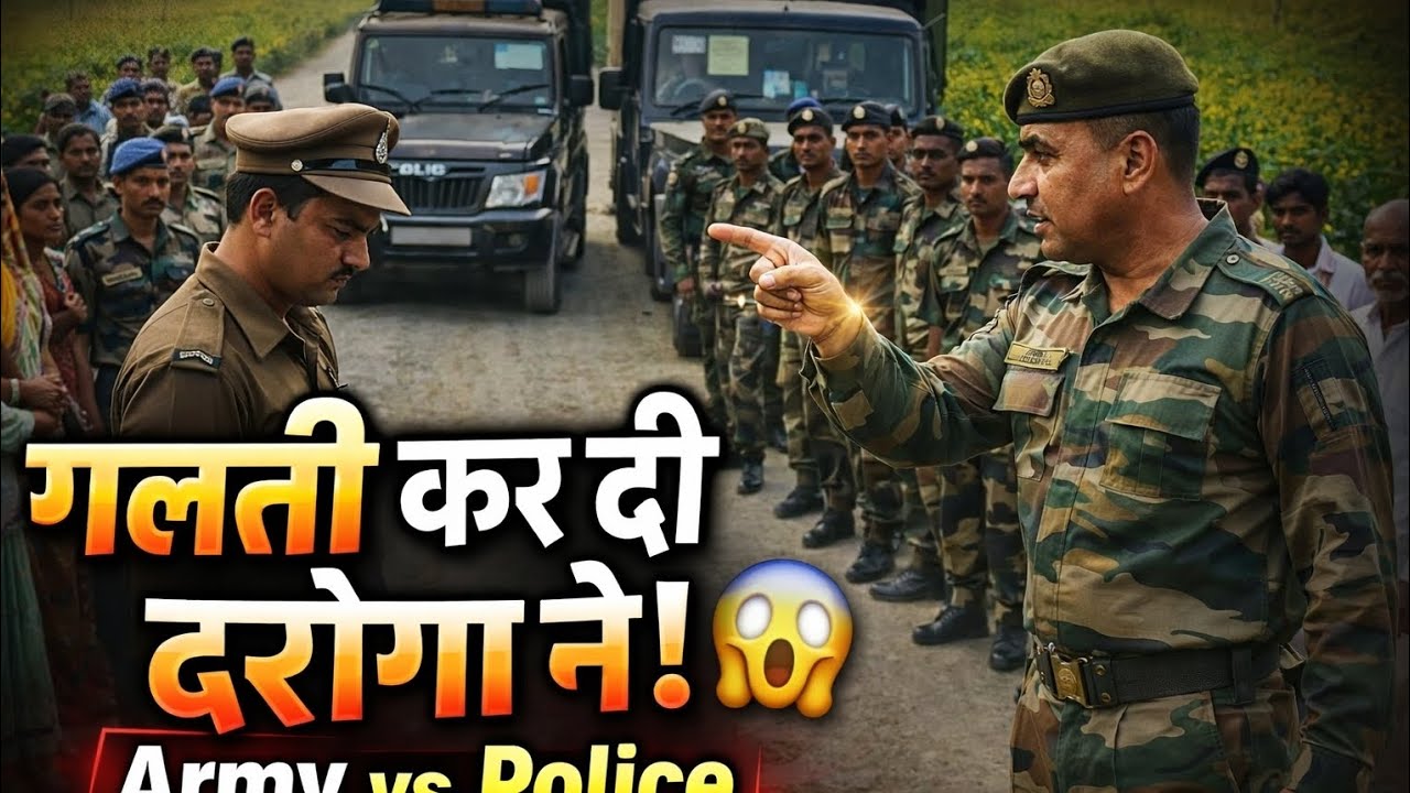 “🛑दरोगा की गलती और आर्मी कर्नल 🪖 का गुस्सा | Army Police Realistic Story”