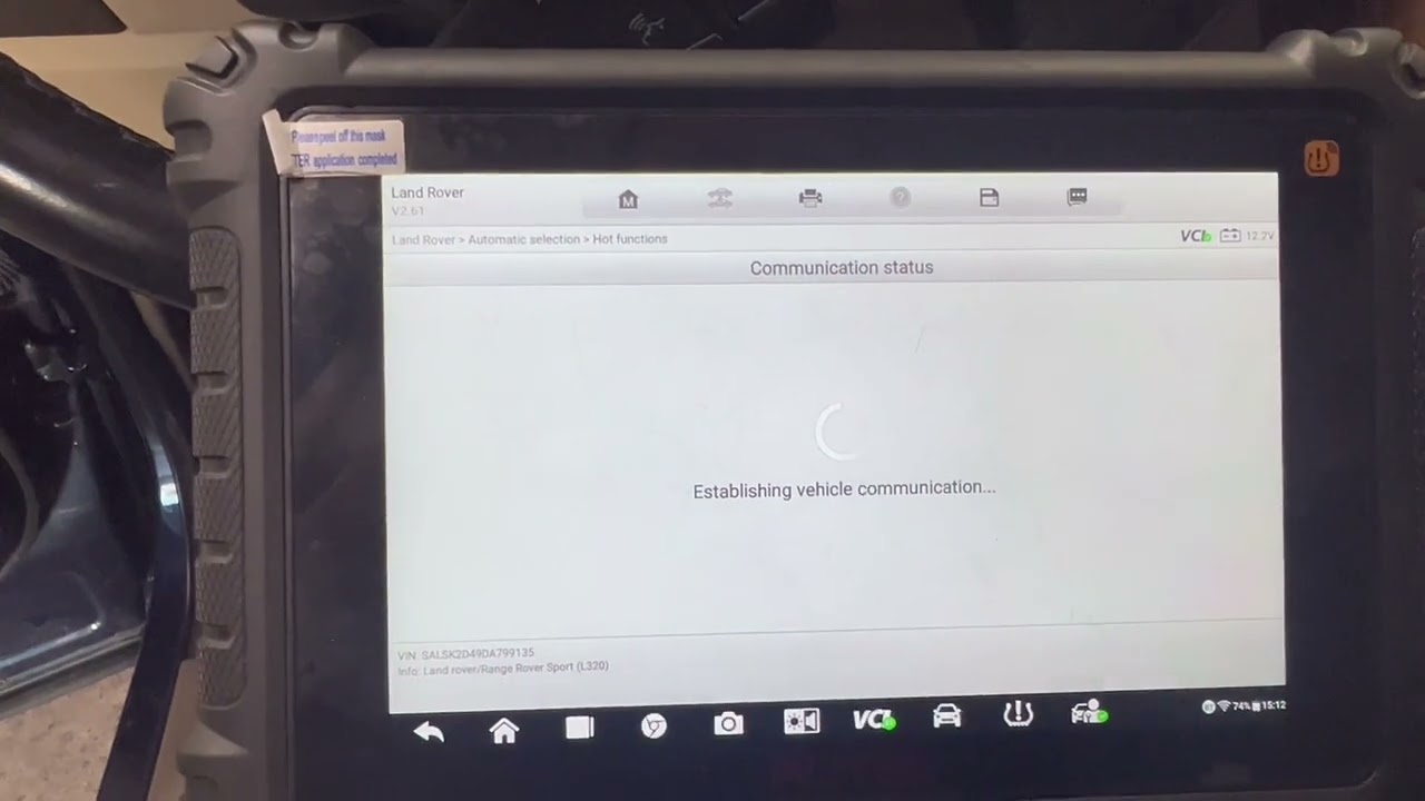 Land Rover battery replacement and programming using the Autel.