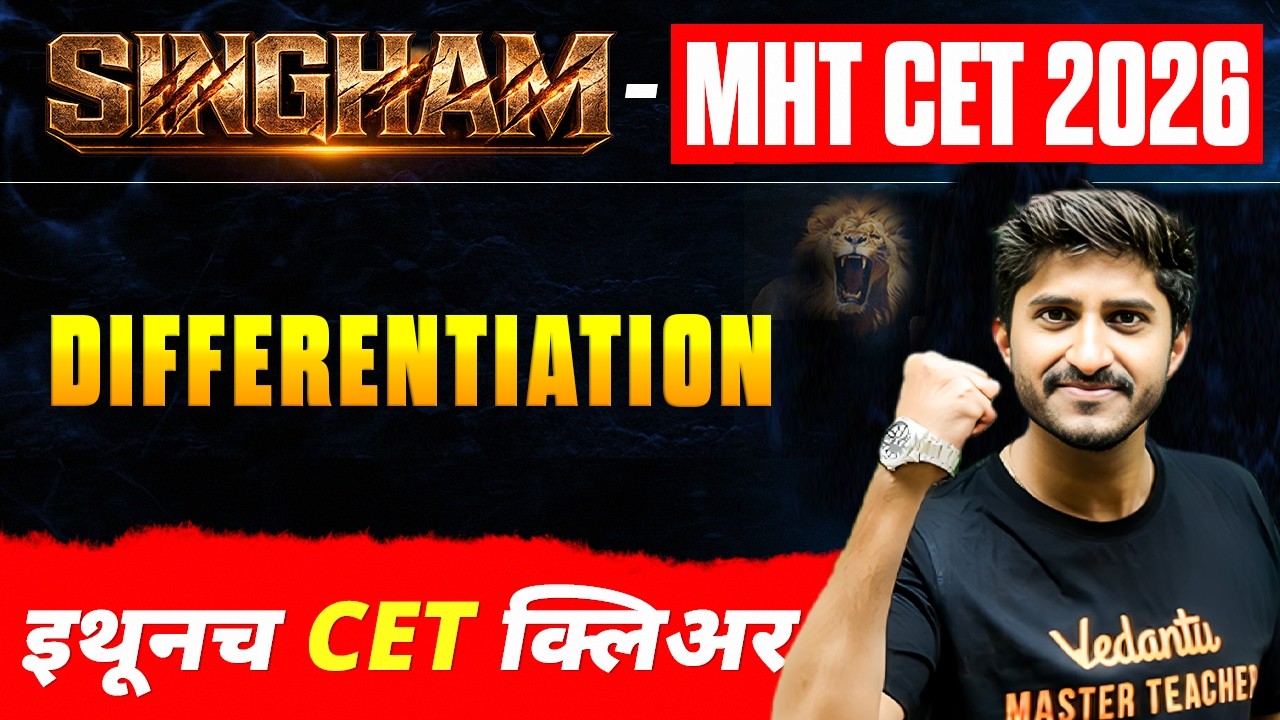 Differentiation One shot MHT CET 2026 | Singham Series | Maths by Govind sir